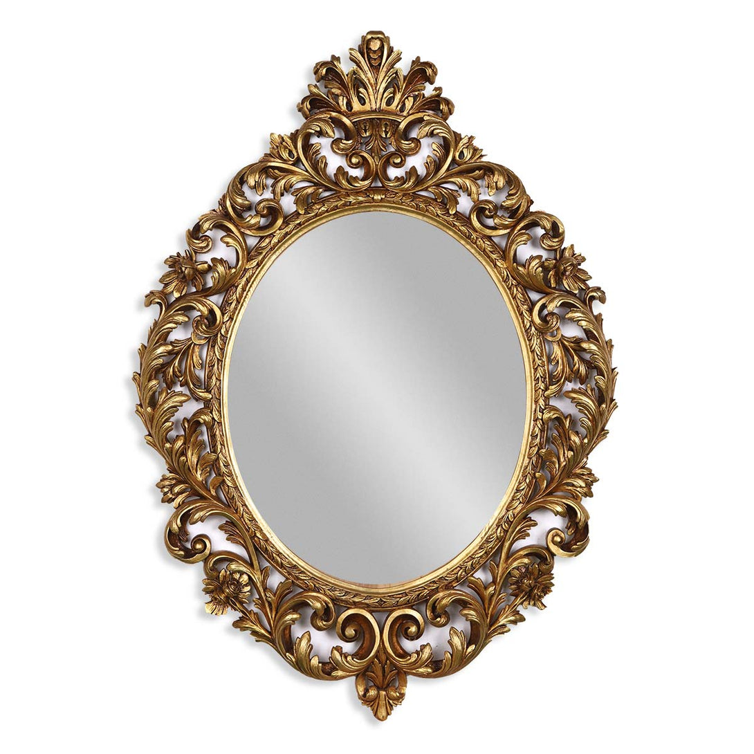 Ornate Oval Rococo Gold Mirror - Classic French style