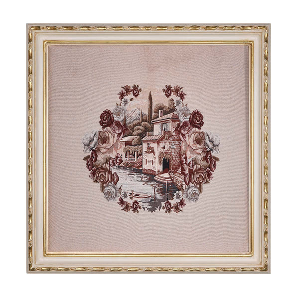 Classy Tapestry, white and gold frame