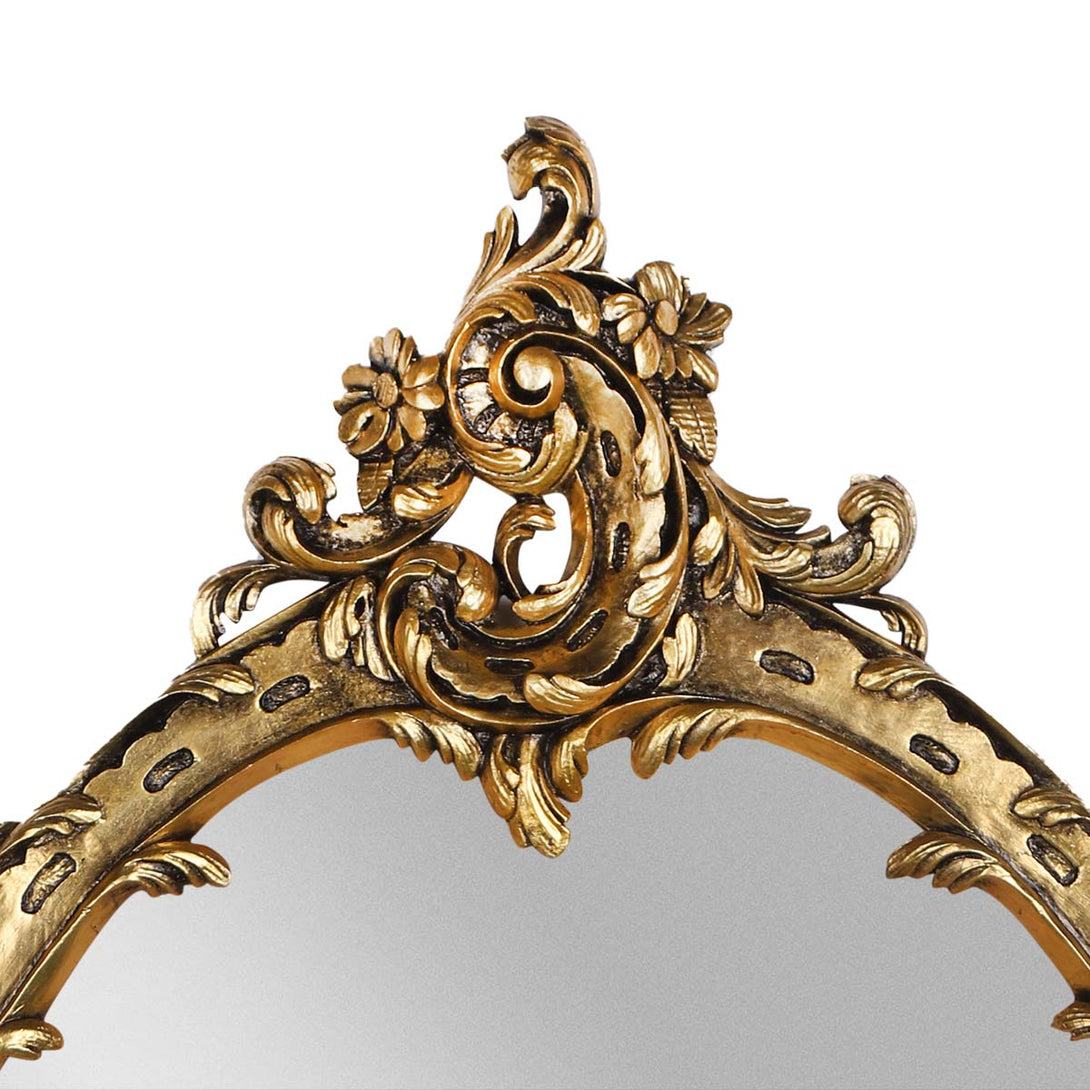 Baroque Gold Wall Mirror - Arch French focus top