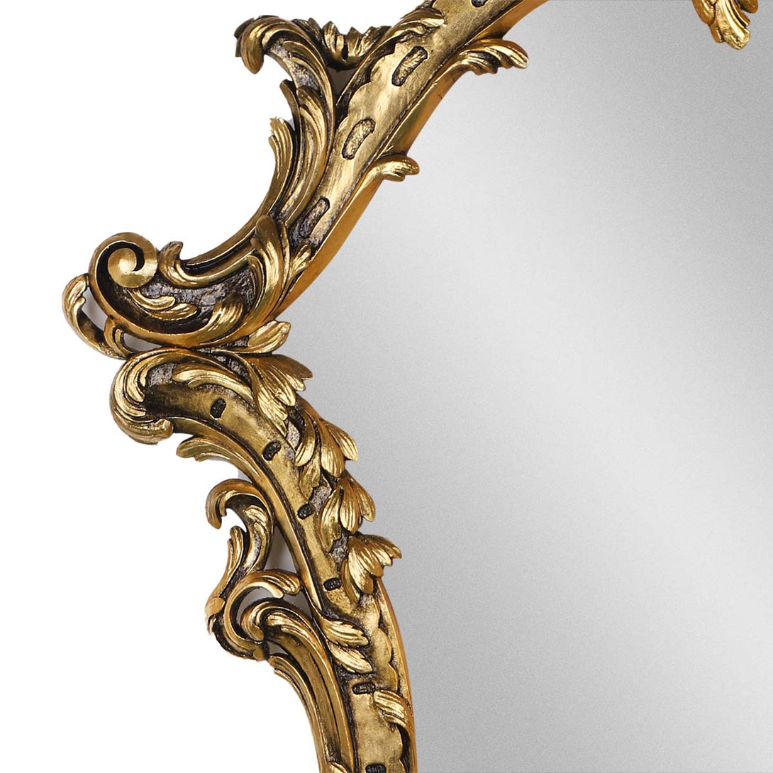 Baroque Gold Wall Mirror - Arch French  focus left