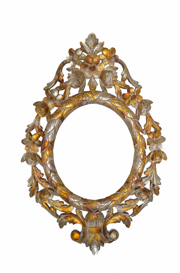 French antique style frame handmade, gold and silver - KAMAL HANDMADE