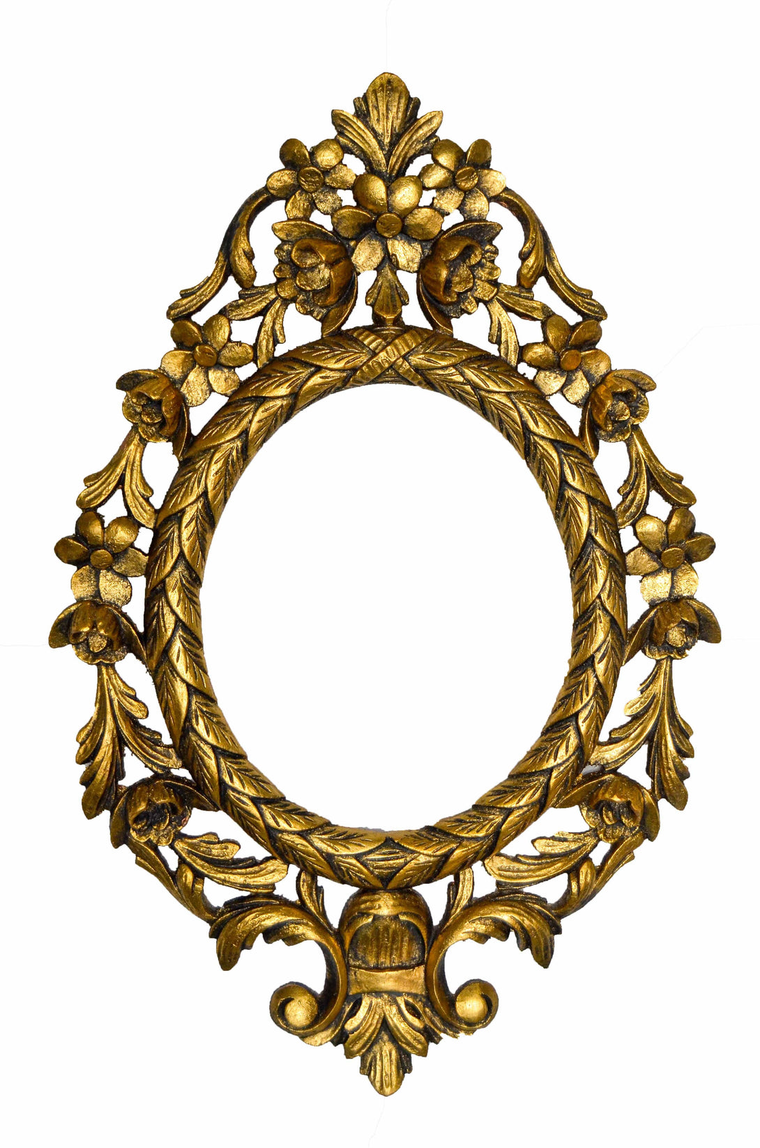 vintage picture frame photo vintage, Oxidized Gold Floral ornate - KAMAL HANDMADE