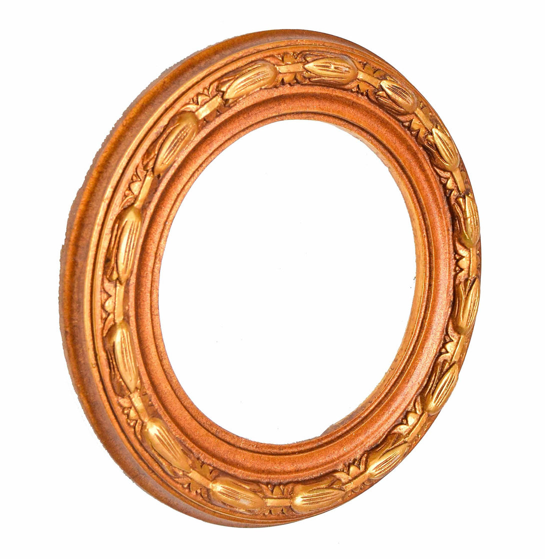 Handcrafted Antique Gilded Circular Frame - KAMAL HANDMADE