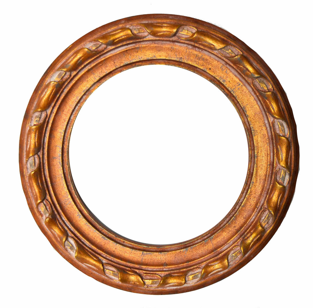 Handcrafted Antique Bronze Circular Frame - KAMAL HANDMADE