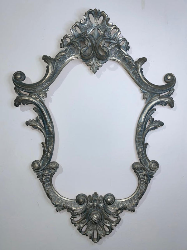 vintage mirror wooden, Silver