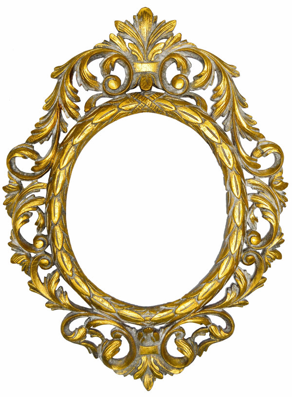 vintage picture frame photo vintage, Gold, Oval