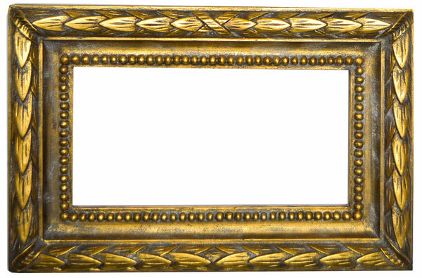 Elegant Handmade Gold Leaf Rectangular Frame - KAMAL HANDMADE