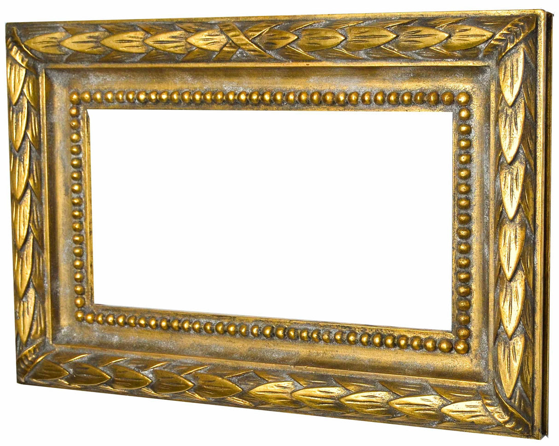 Elegant Handmade Gold Leaf Rectangular Frame - KAMAL HANDMADE