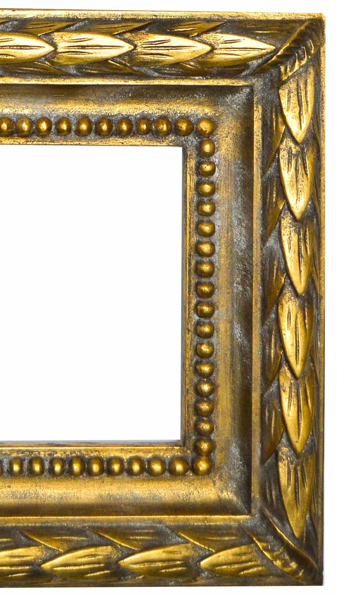 Elegant Handmade Gold Leaf Rectangular Frame - KAMAL HANDMADE