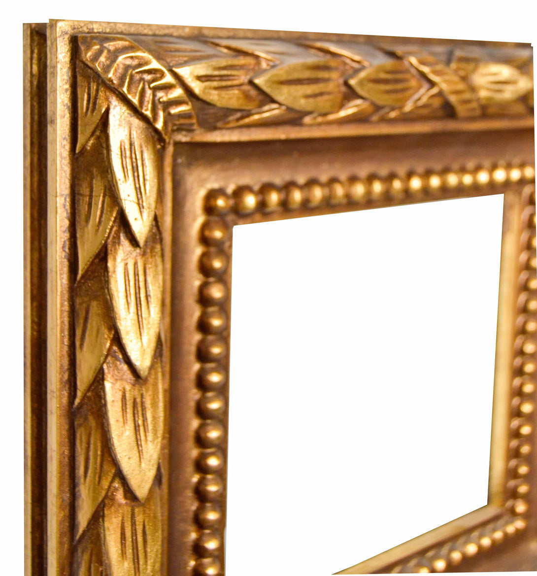 Handmade Golden Square Frame Wrapped Leaves - KAMAL HANDMADE