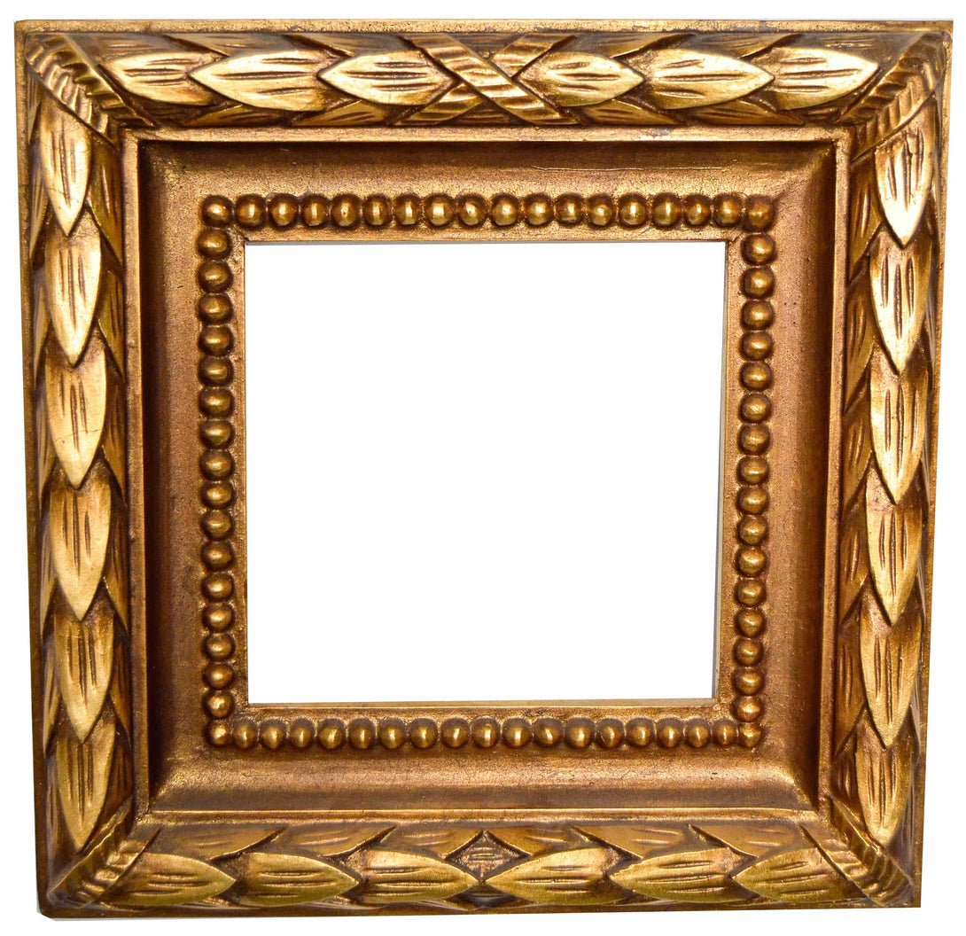 Handmade Golden Square Frame Wrapped Leaves - KAMAL HANDMADE