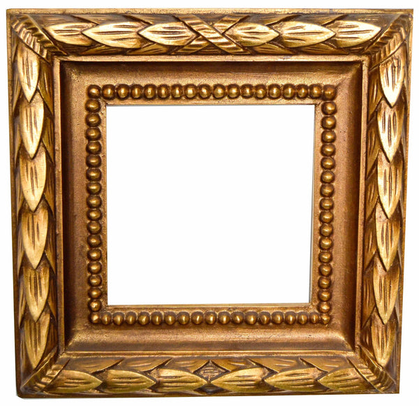 Handmade Golden Square Frame Wrapped Leaves - KAMAL HANDMADE