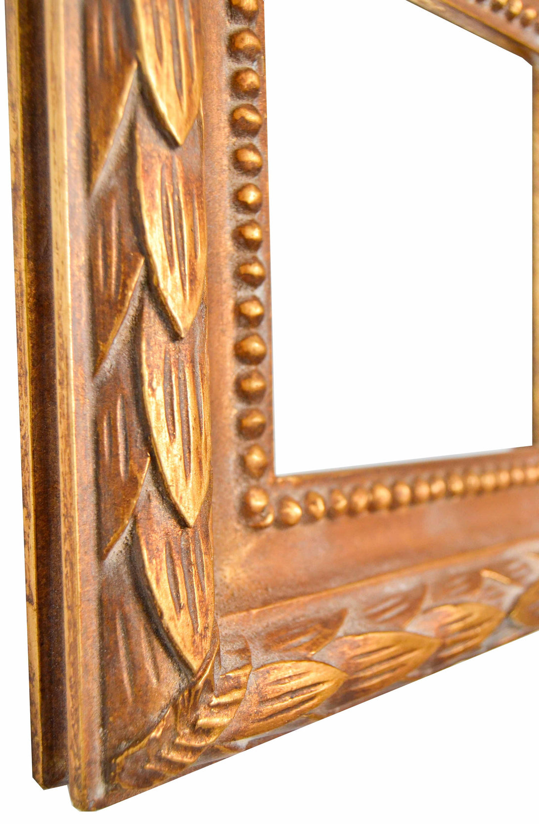 Handmade Gold and Bronze leaves Square Frame - KAMAL HANDMADE