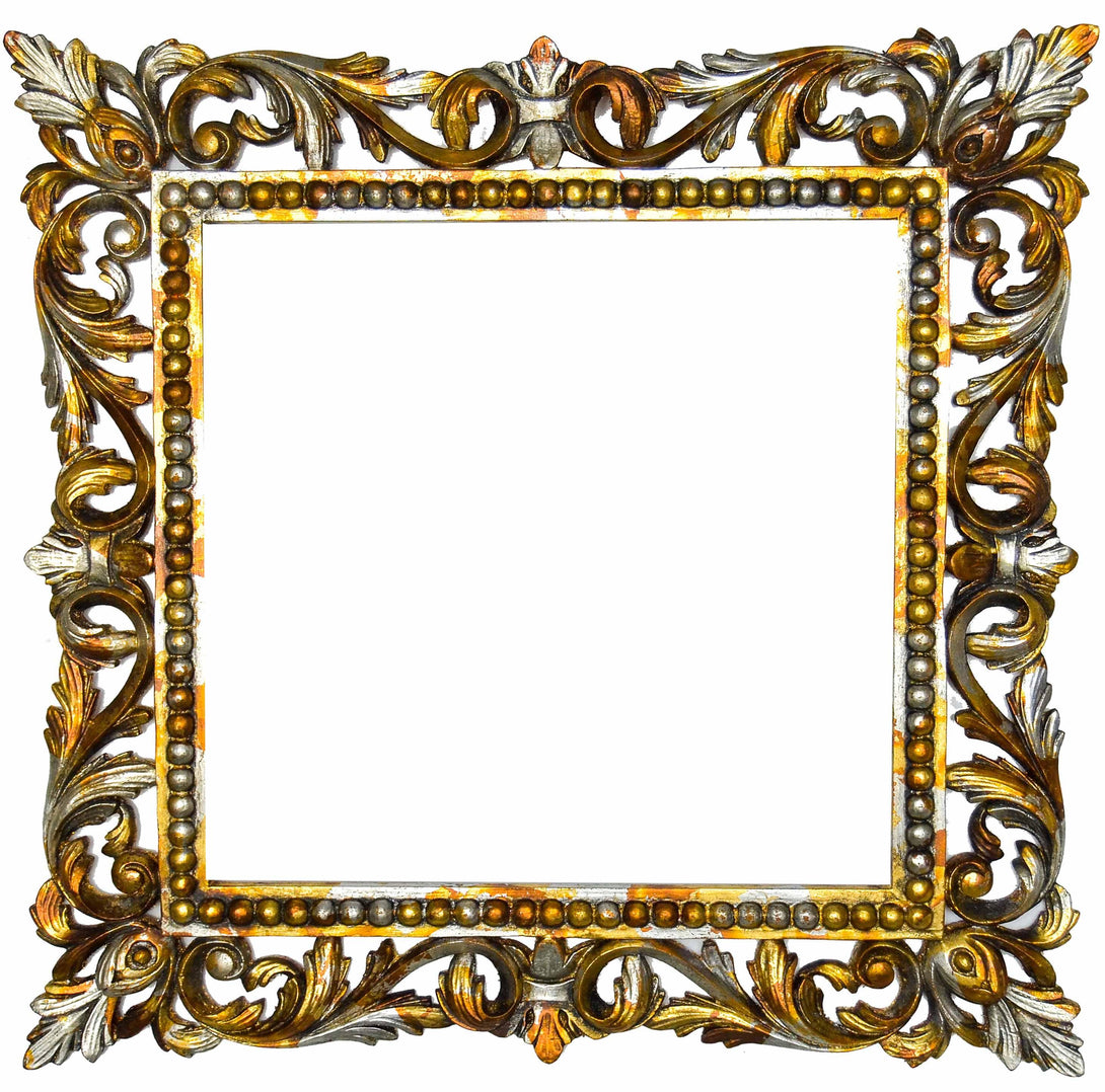 Handmade Baroque Elegance, Ornate Gold and Silver Decorative Frame - KAMAL HANDMADE