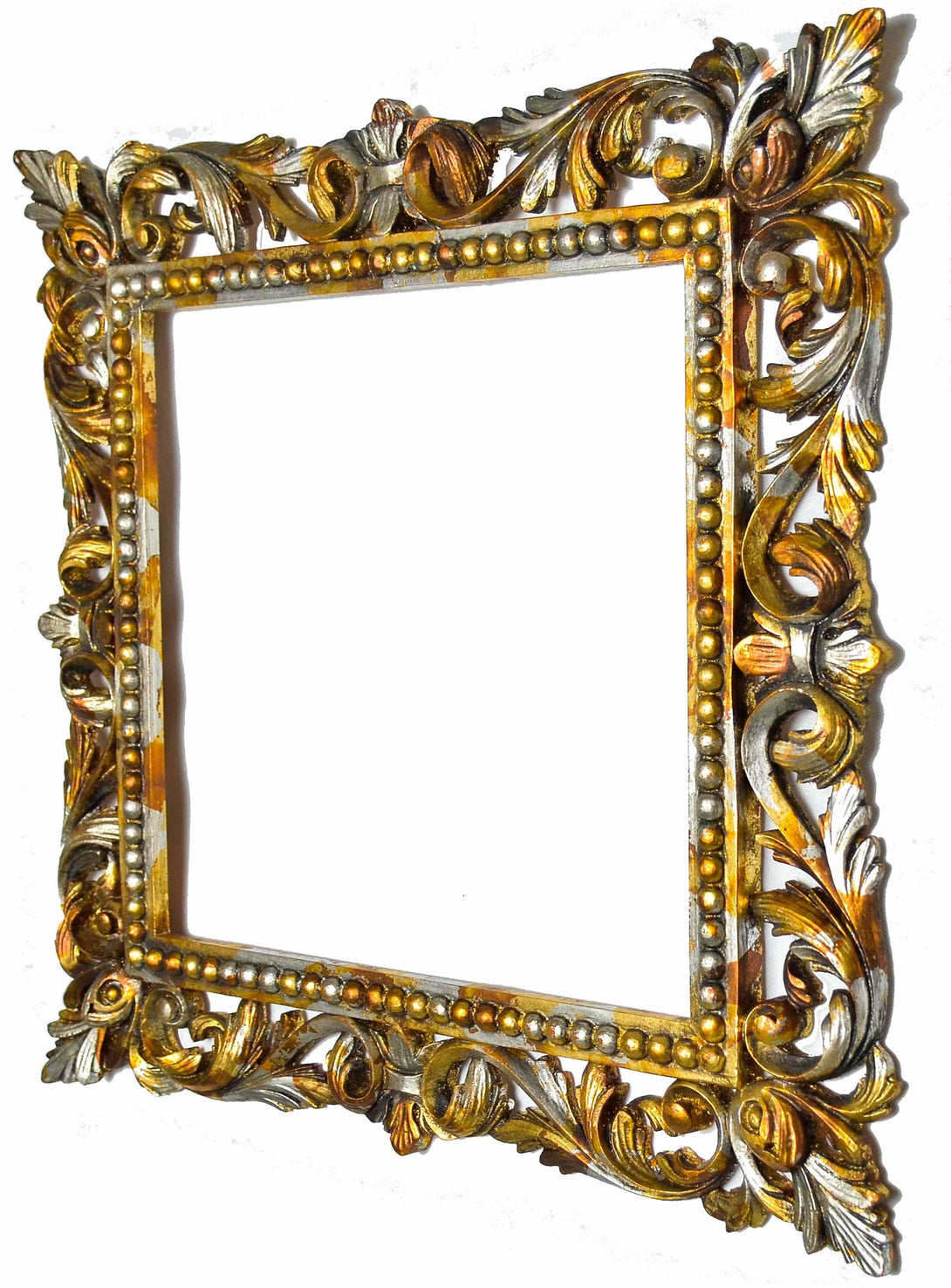 Handmade Baroque Elegance, Ornate Gold and Silver Decorative Frame - KAMAL HANDMADE