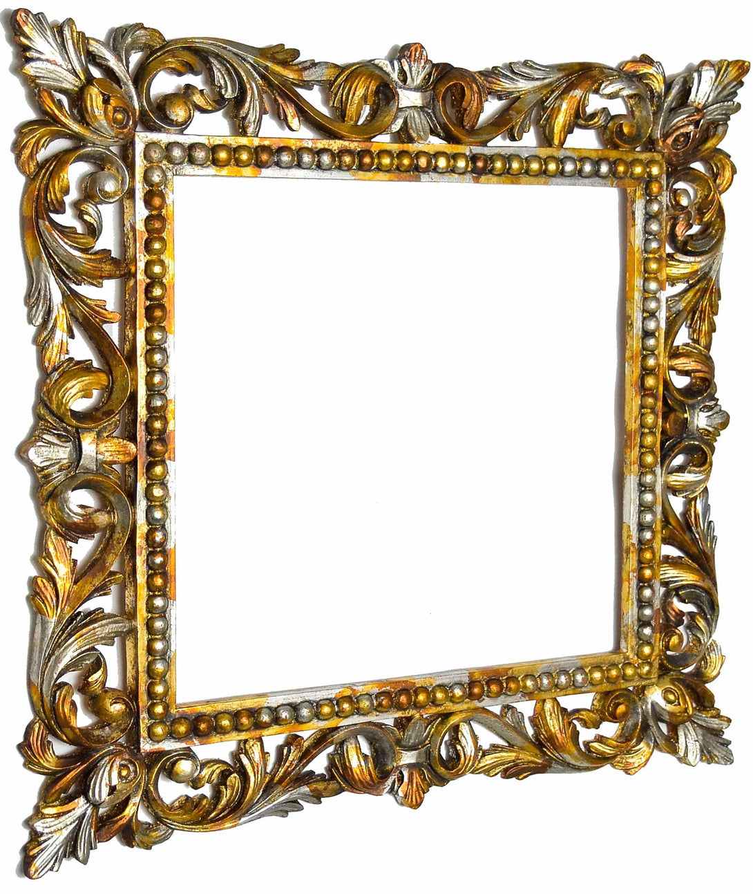 Handmade Baroque Elegance, Ornate Gold and Silver Decorative Frame - KAMAL HANDMADE