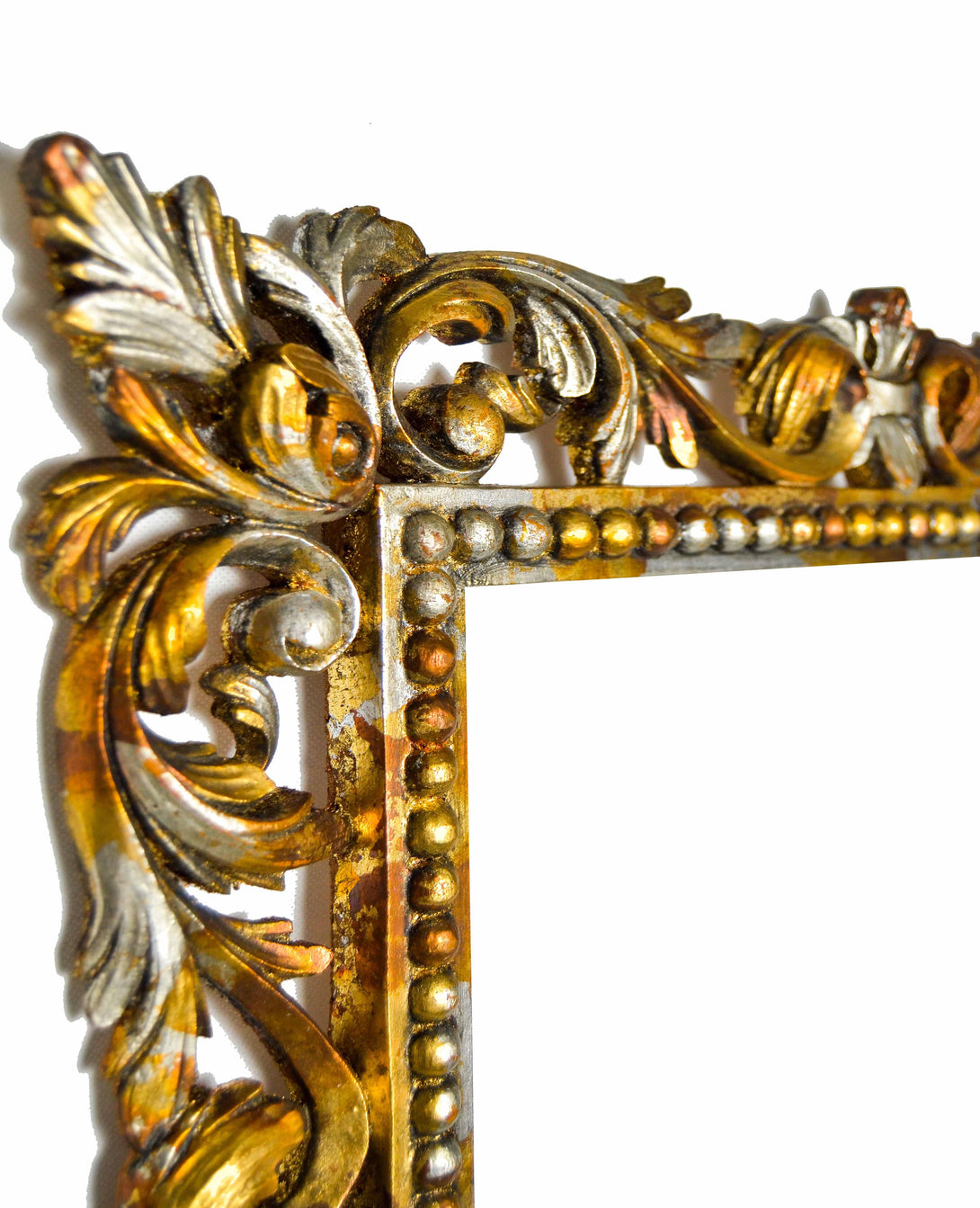 Handmade Baroque Elegance, Ornate Gold and Silver Decorative Frame - KAMAL HANDMADE